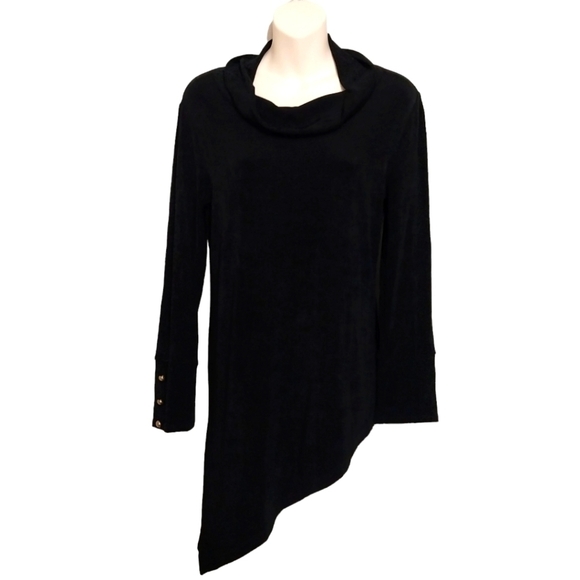Chico's Travelers Asymmetrical Long Sleeve Top  00  XS - Picture 1 of 6